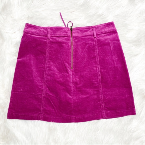 Forever 21 Fuchsia Faux Suede Lace Up Mini Skirt - Picture 4 of 6
